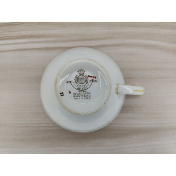 Mintons Helena Dark Green Footed Cup And Saucer England Bone China - Picture 7 of 12